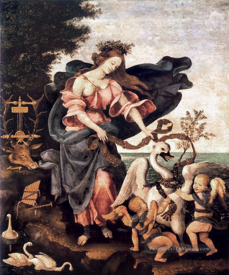 Allégorie de la musique ou Erato 1500 Christianisme Filippino Lippi Peintures à l'huile